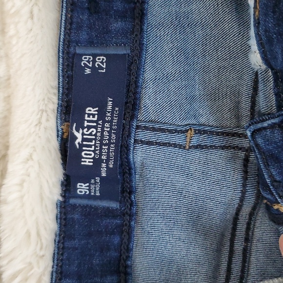 Hollister California High Rise Super Skinny Soft Stretch Dark Denim W29 L29 9R - Picture 5 of 12